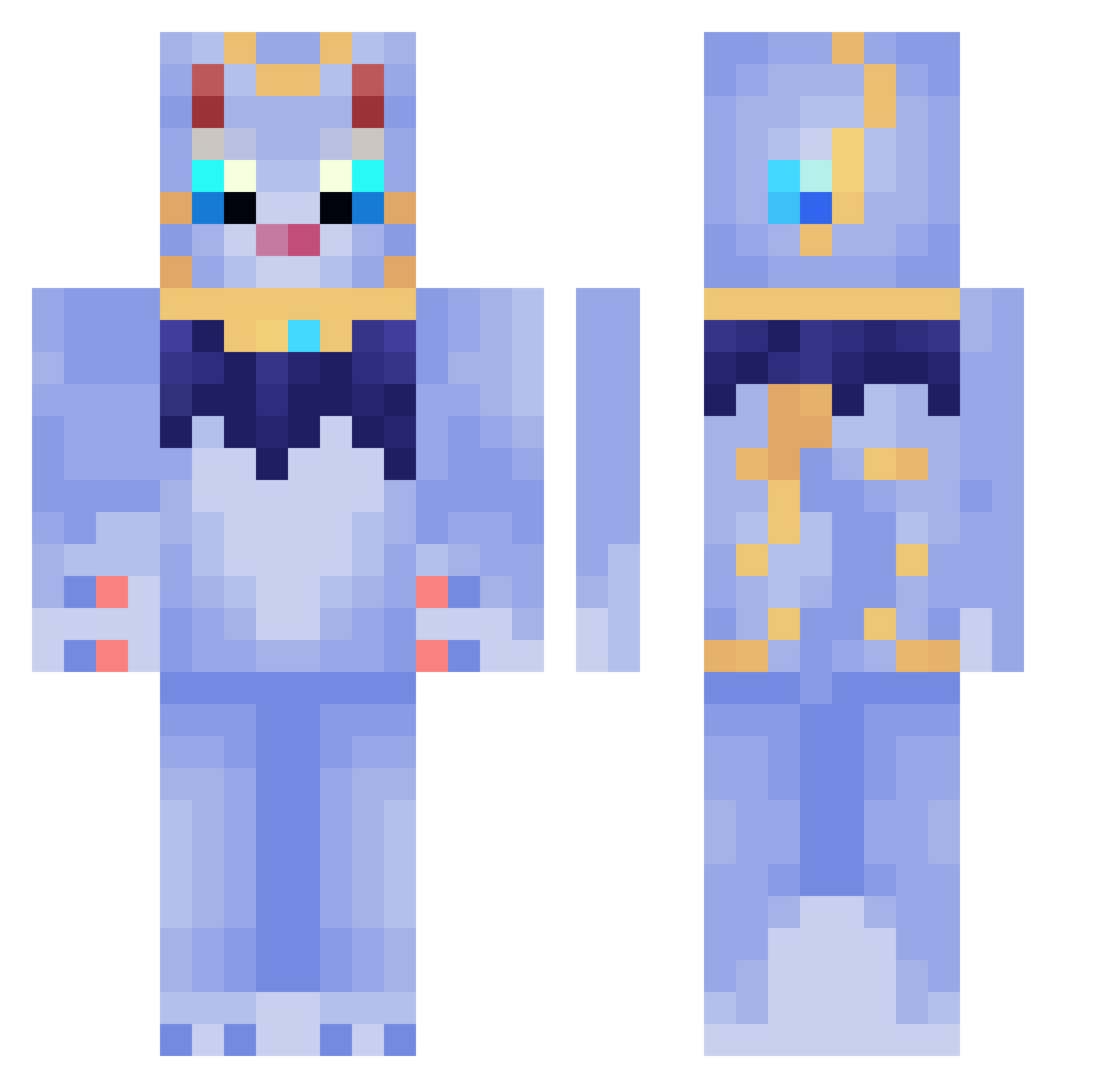 Pyke_Tython Minecraft skin, front and back view