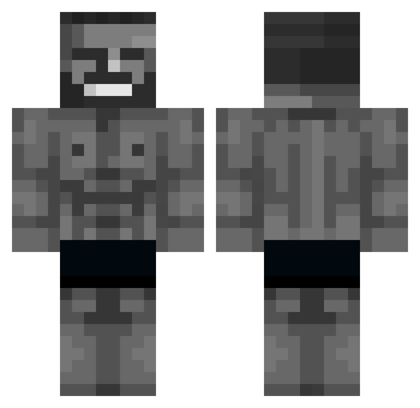 IDFC0916 Minecraft skin, front and back view