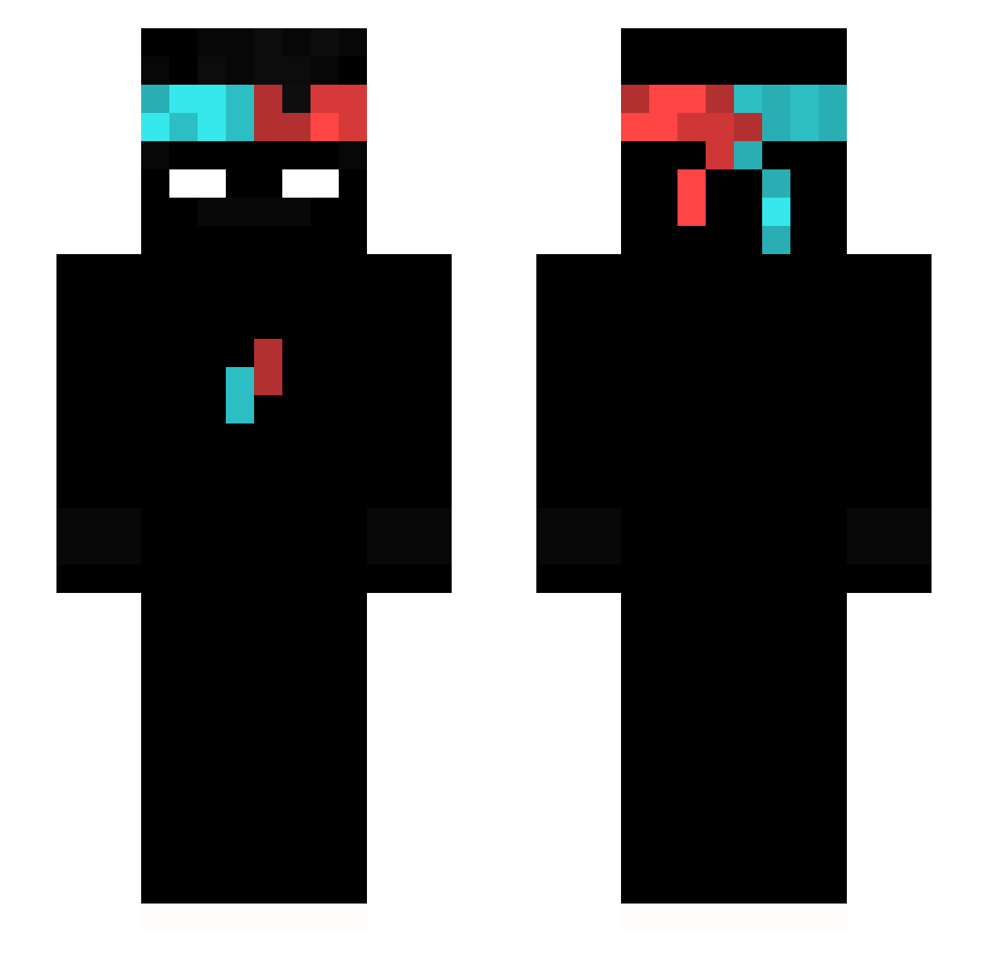 sr_NIR Minecraft skin, front and back view