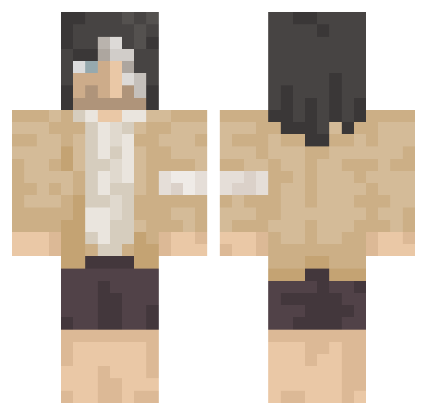 evan6163 Minecraft skin, front and back view