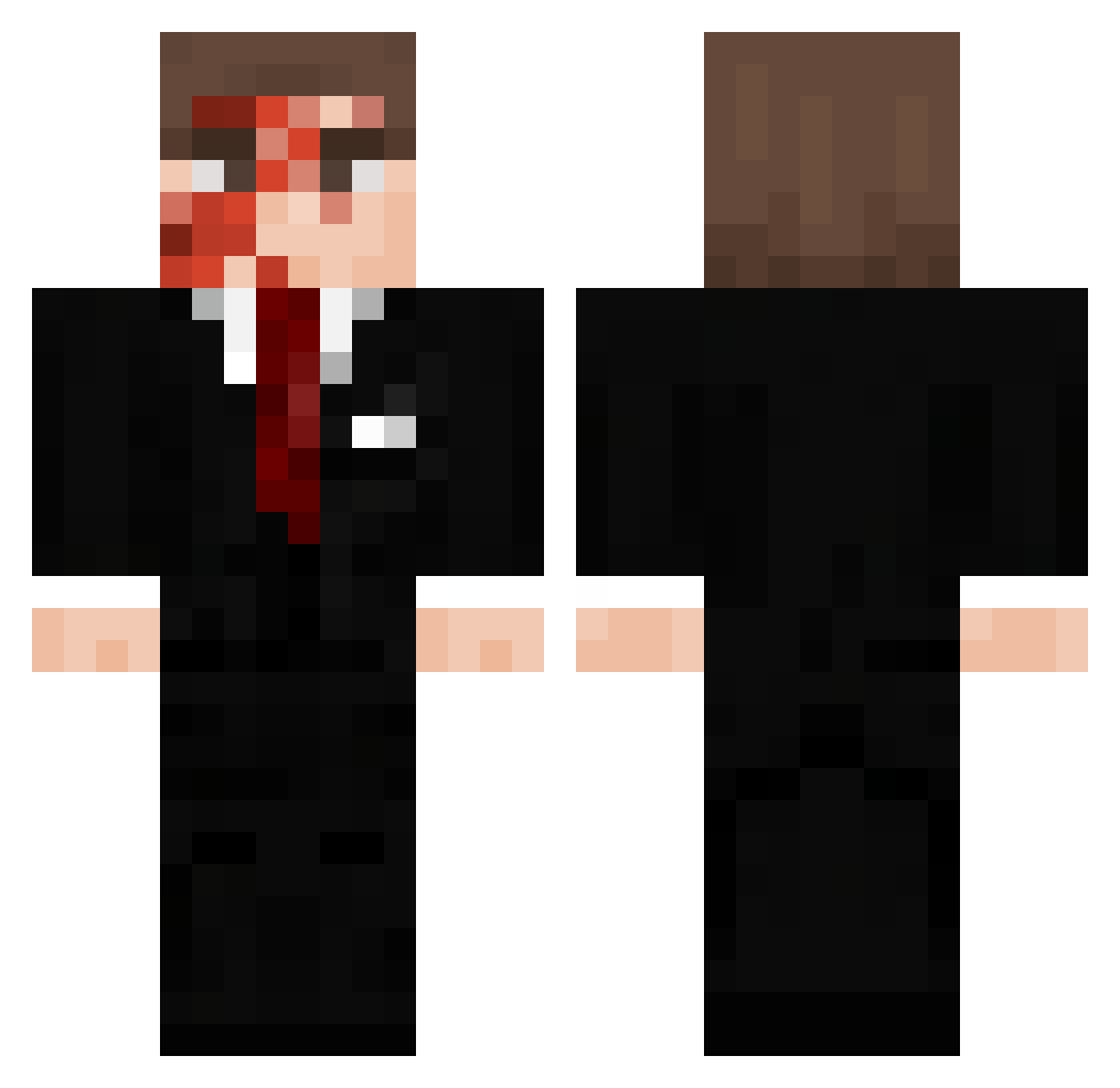 Enes12398 Minecraft skin, front and back view
