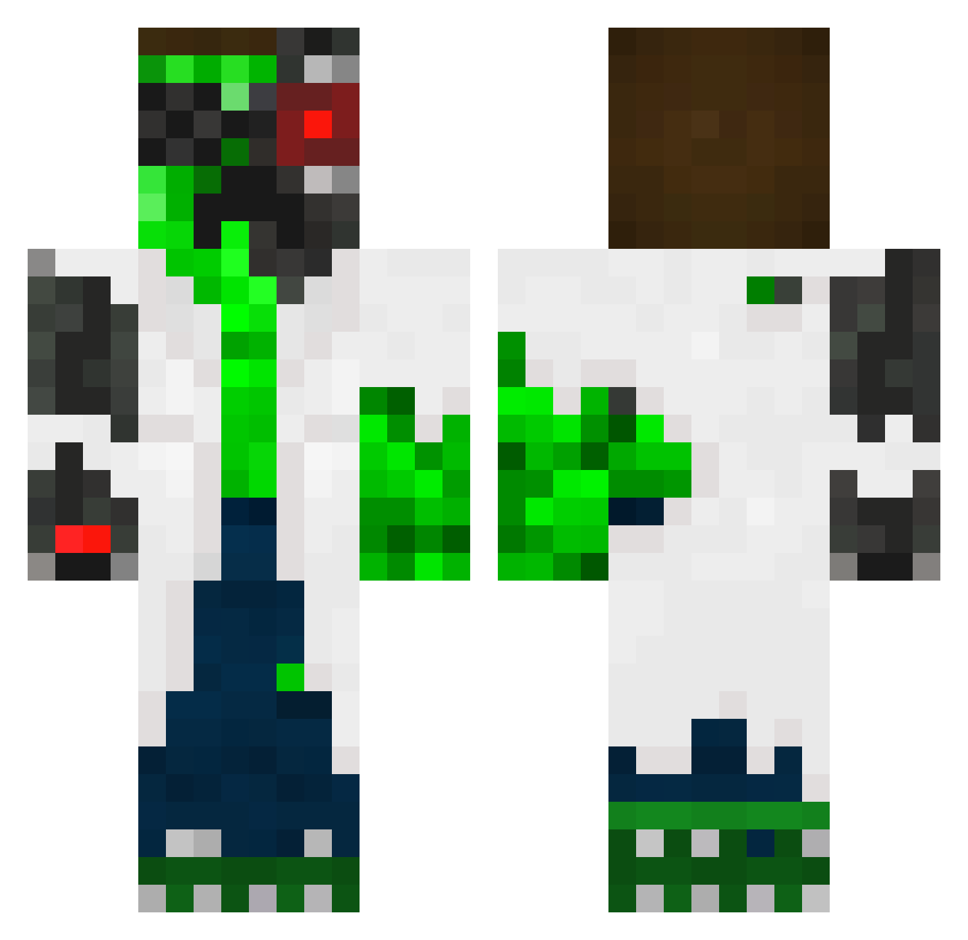 Shuunel_ Minecraft skin, front and back view
