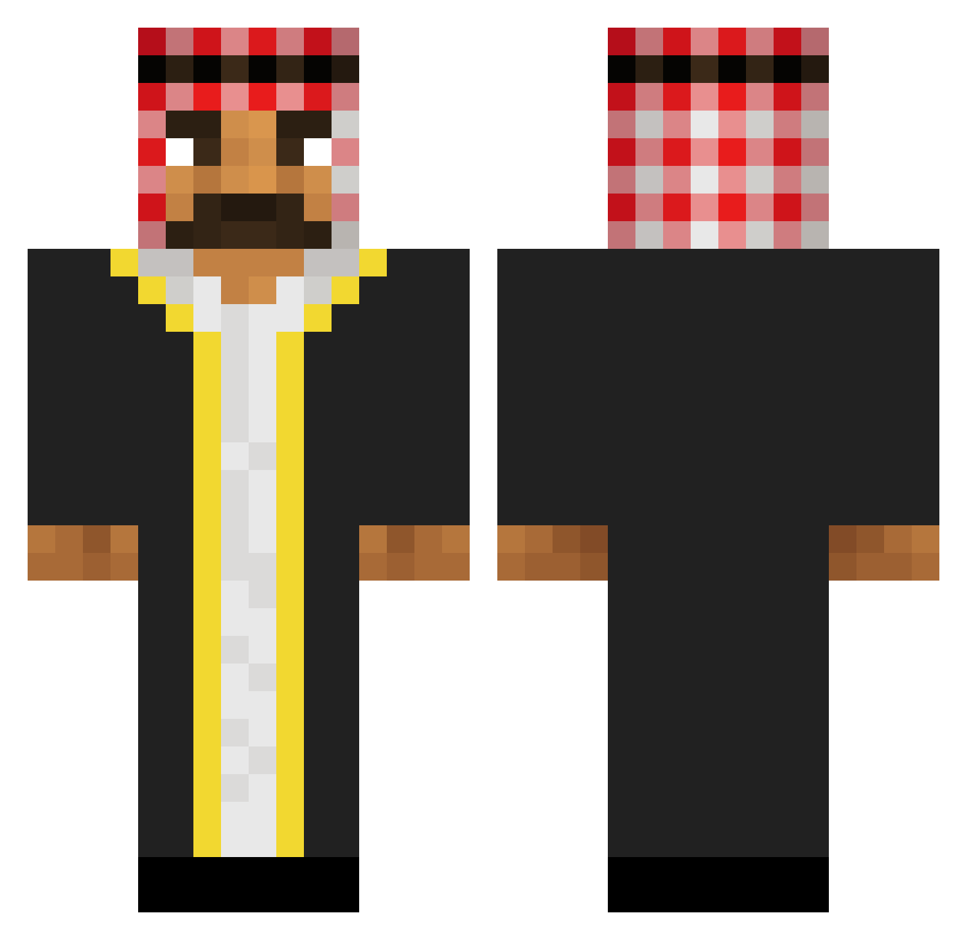 davur Minecraft skin, front and back view
