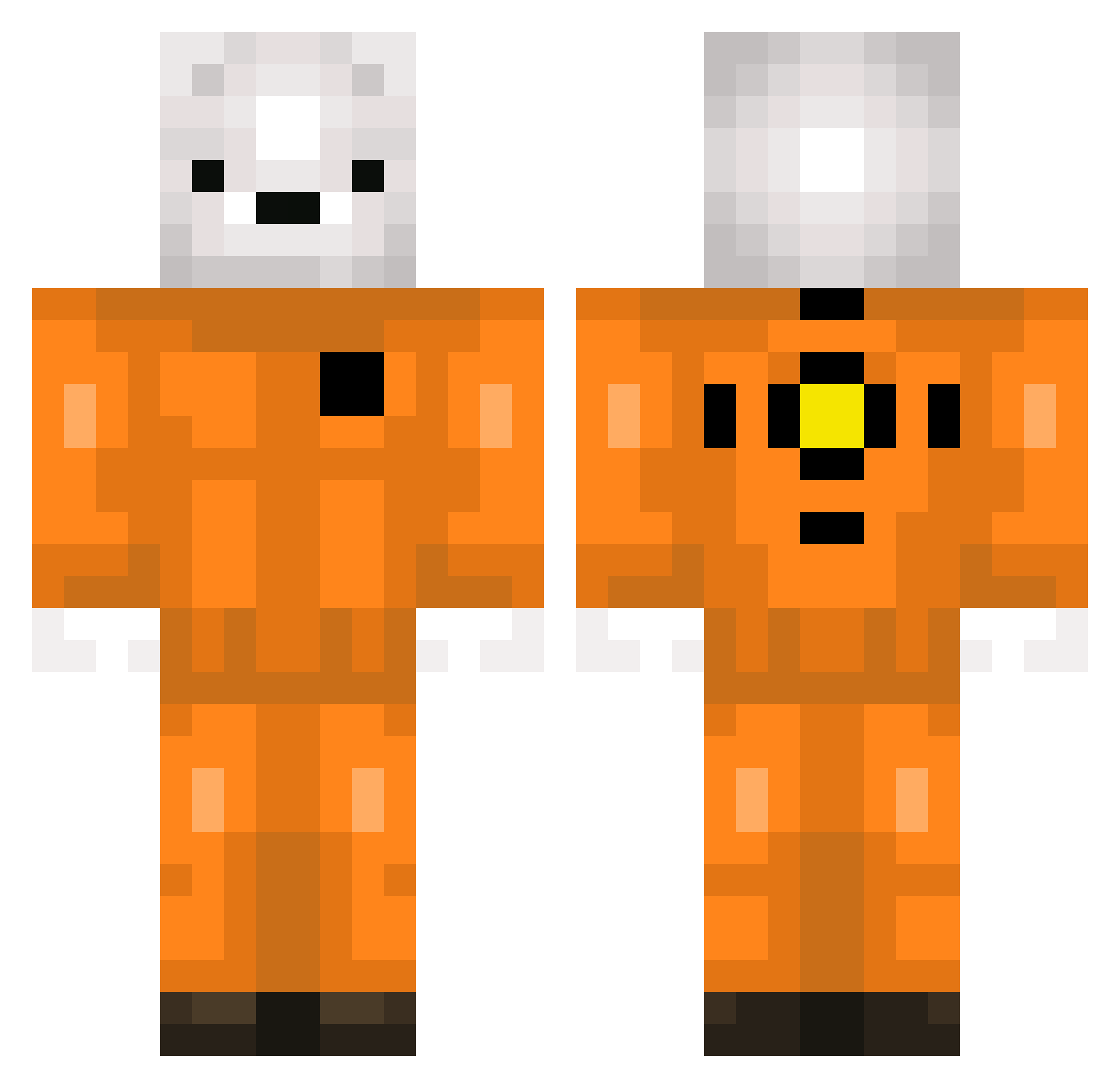no7gat Minecraft skin, front and back view
