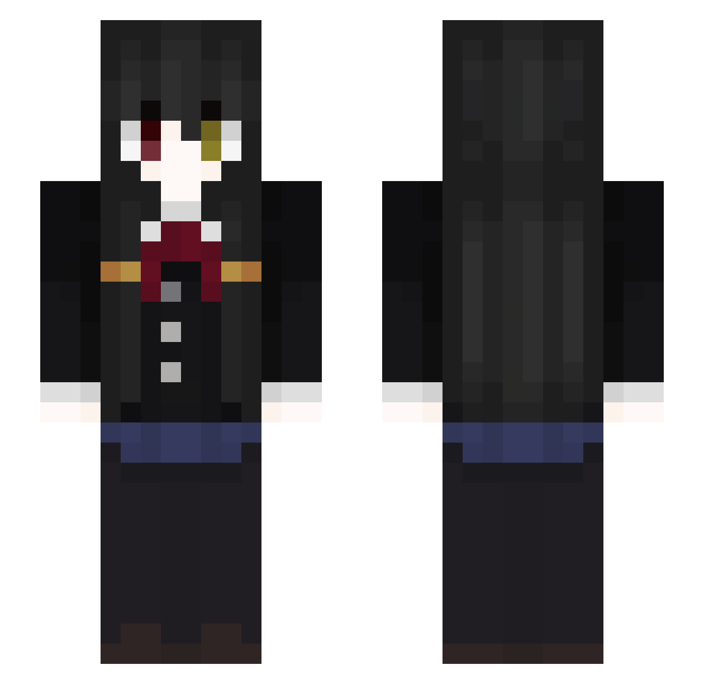 kenchanT_T Minecraft skin, front and back view