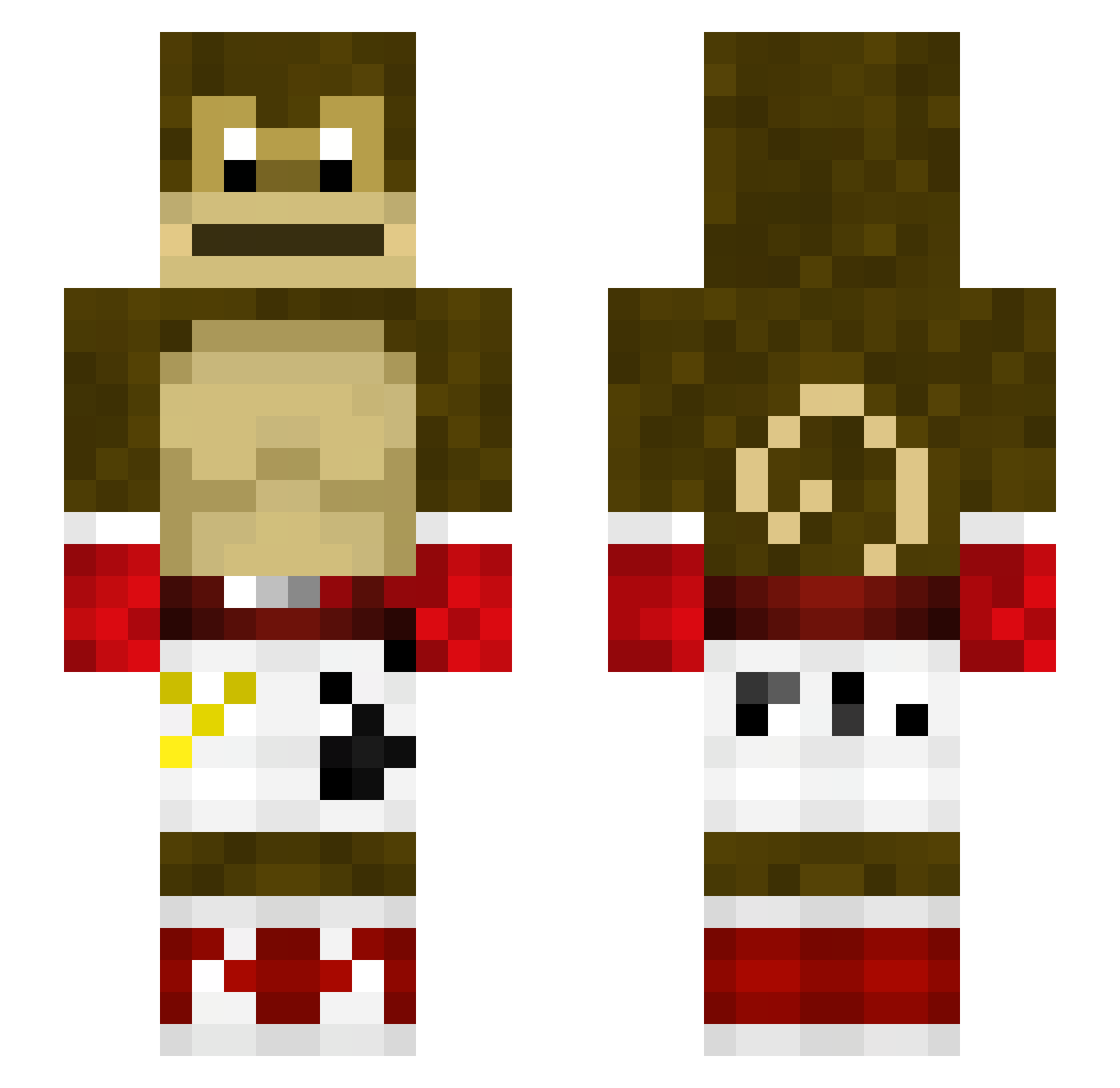 Xinthegod Minecraft skin, front and back view