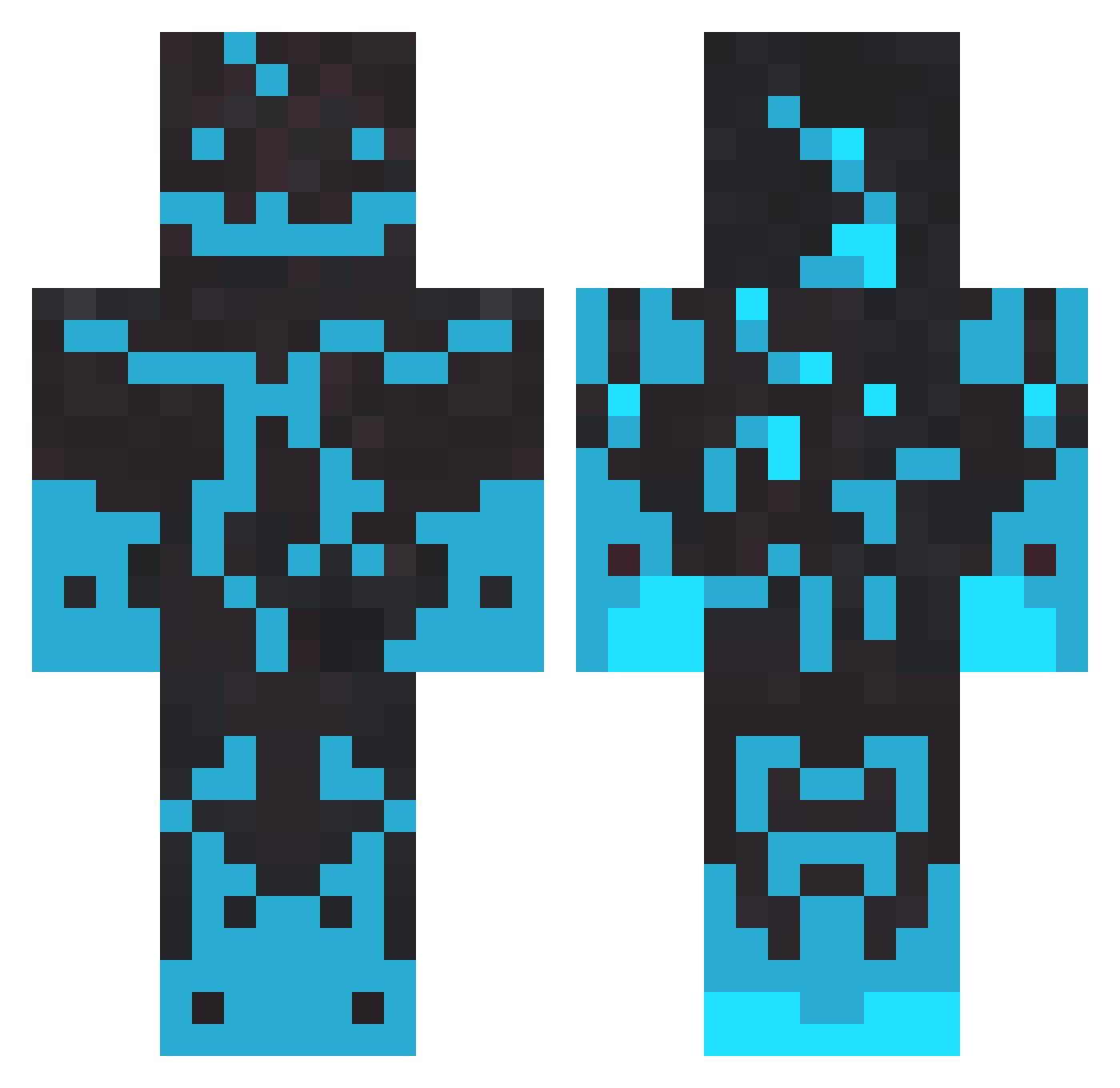 Virginia Minecraft skin, front and back view