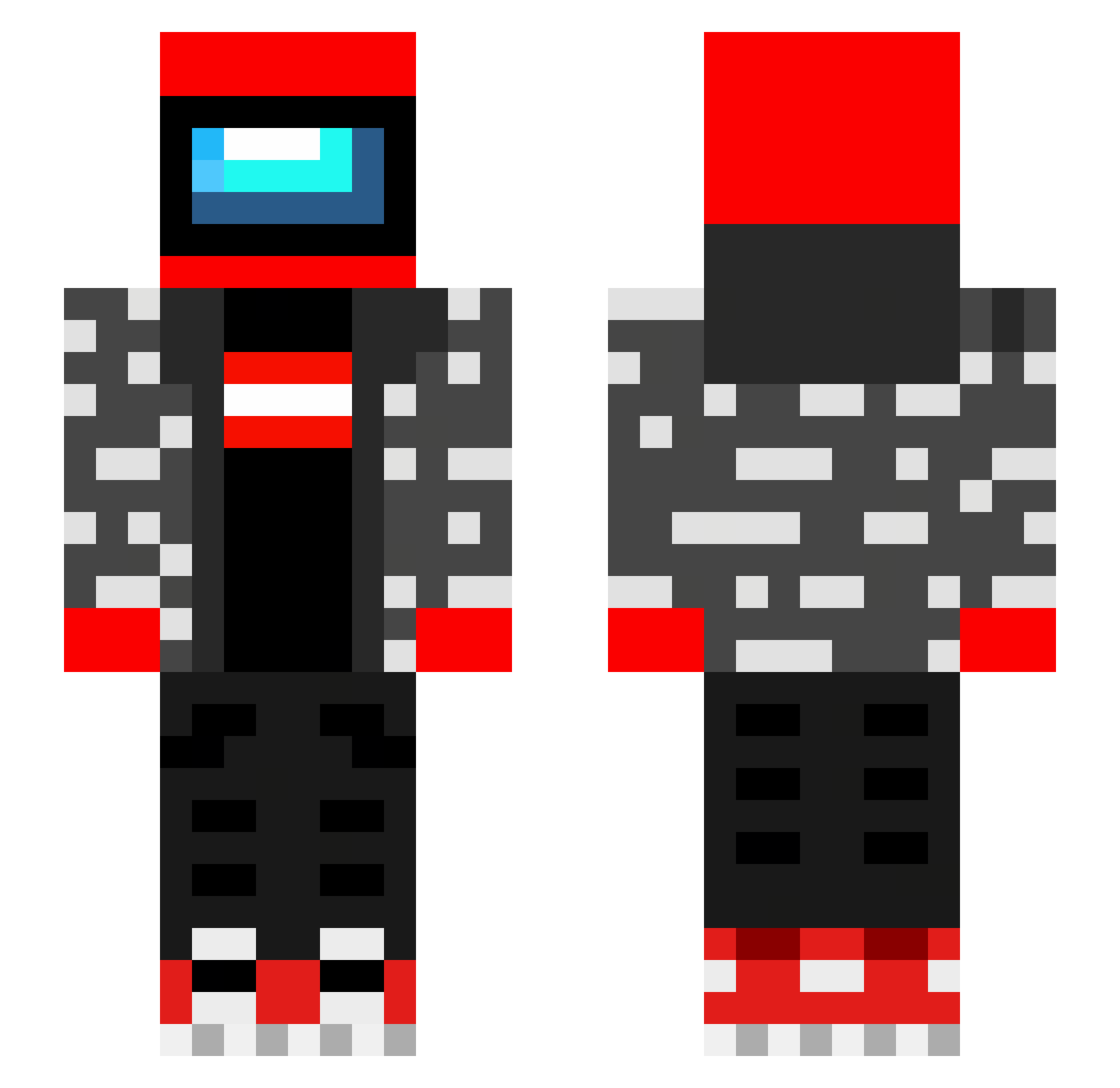 _Noskayl Minecraft skin, front and back view
