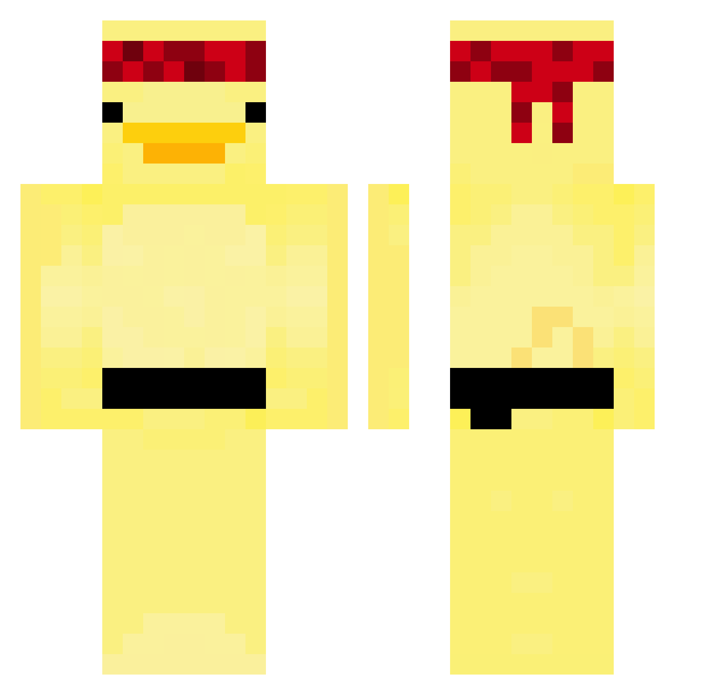 VLOX999 Minecraft skin, front and back view