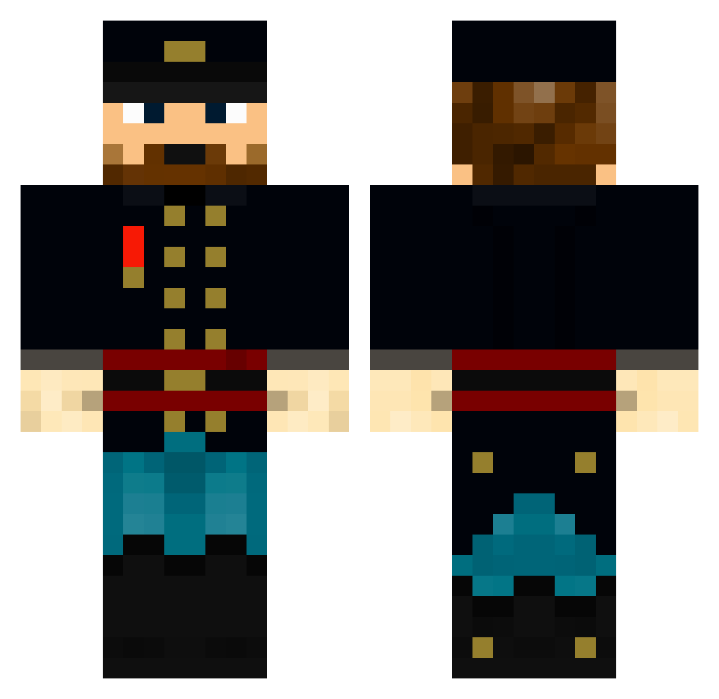 TheUnionForever1 Minecraft skin, front and back view