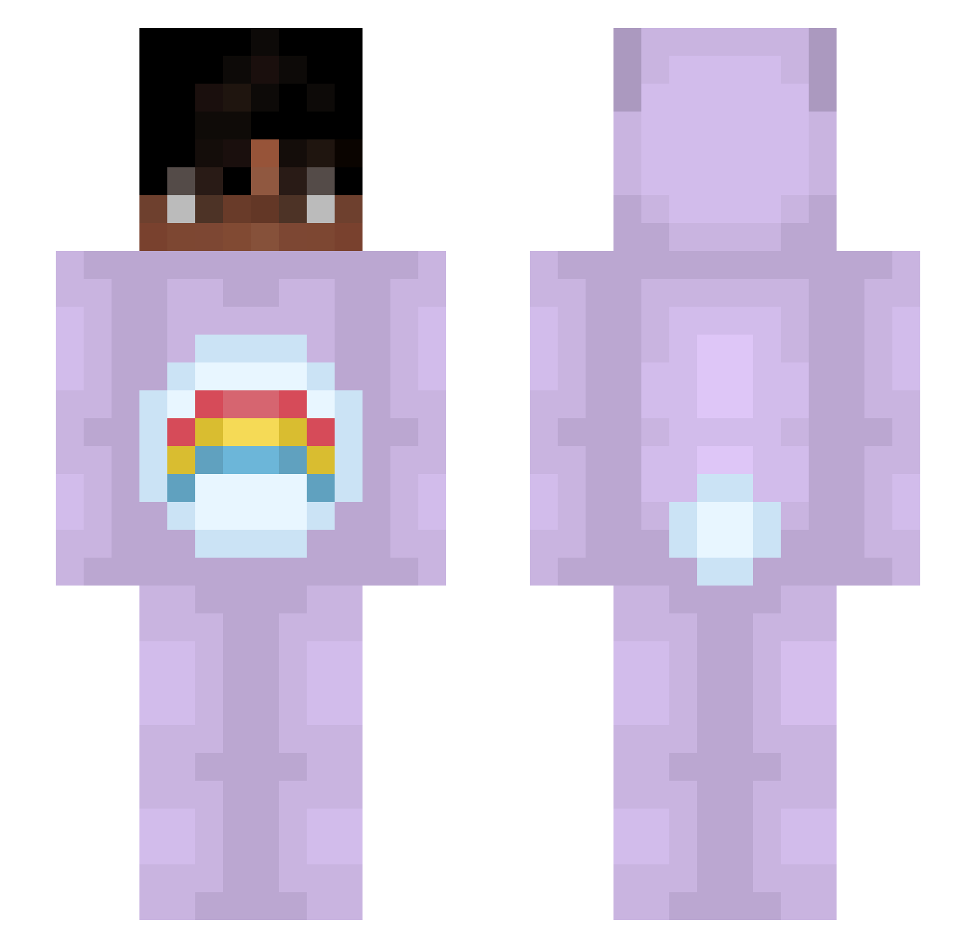 nicki Minecraft skin, front and back view