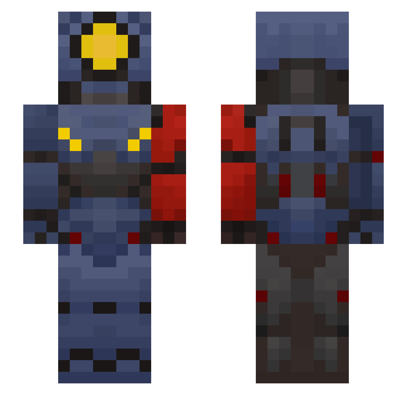 WeeboBoyo Minecraft skin, front and back view