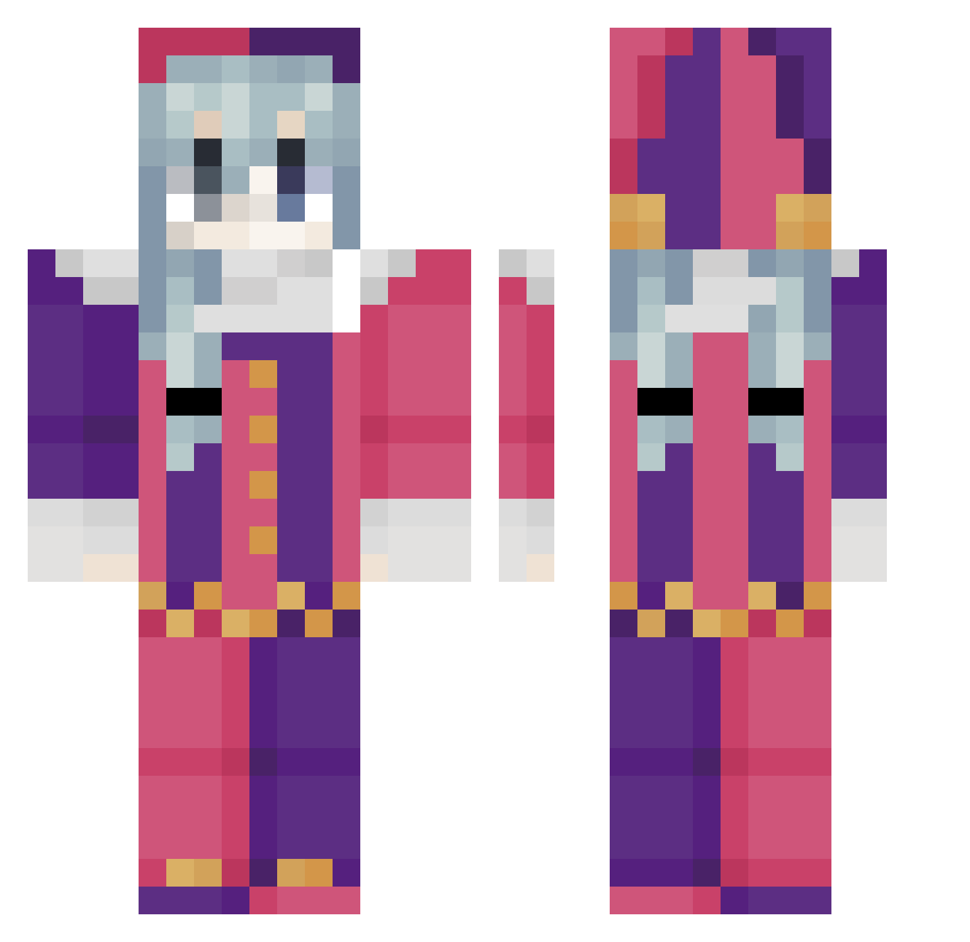 enchantingmaybe Minecraft skin, front and back view