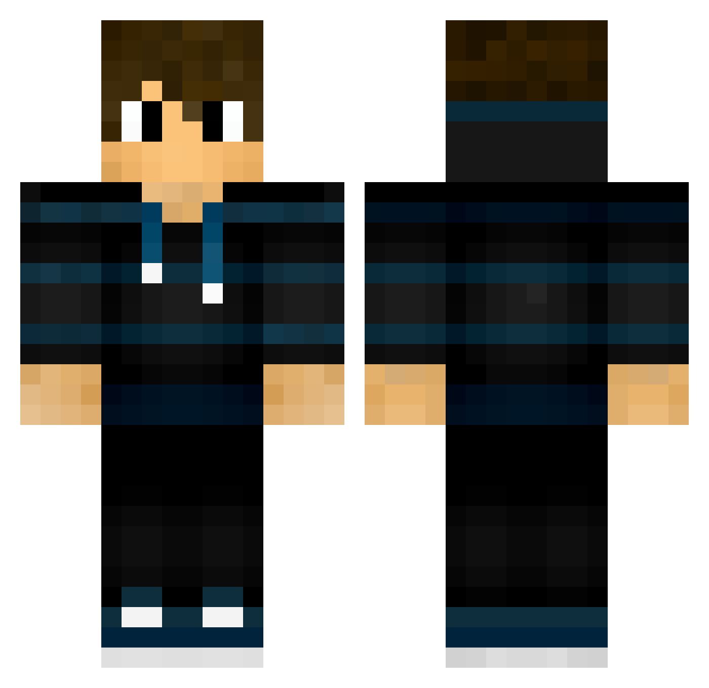 SupremeProdigy Minecraft skin, front and back view
