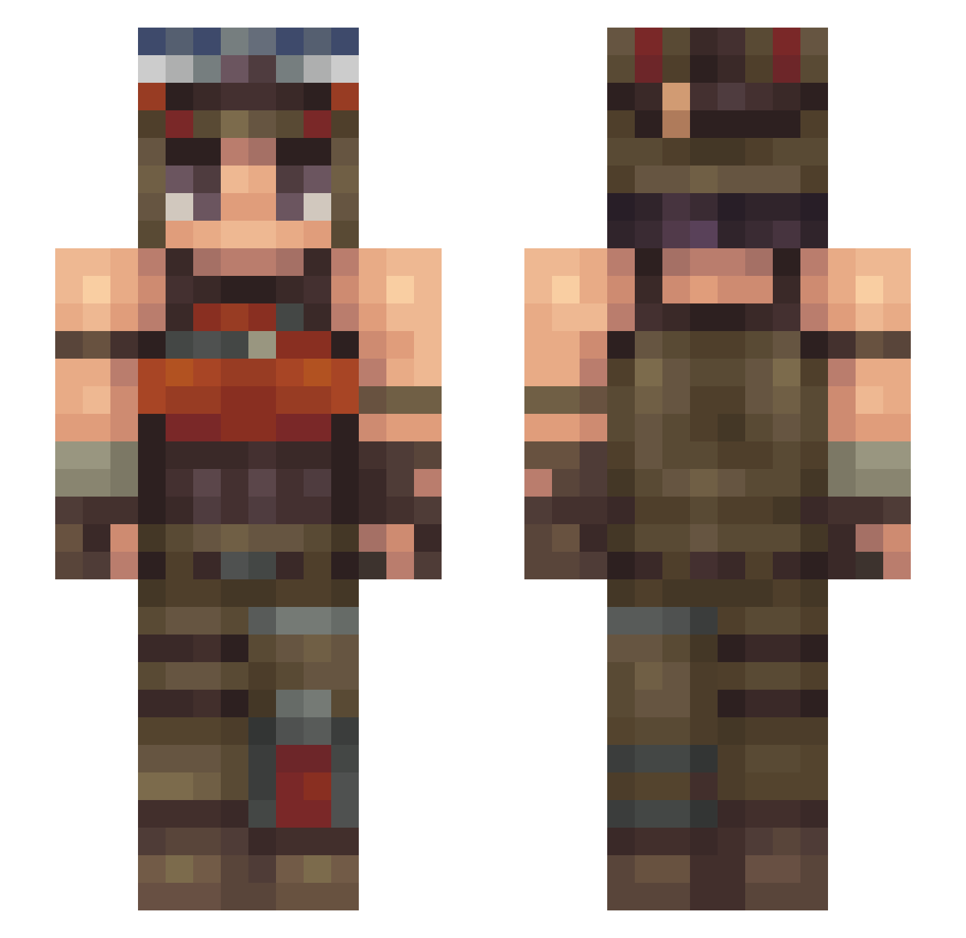 Simo_2013 Minecraft skin, front and back view