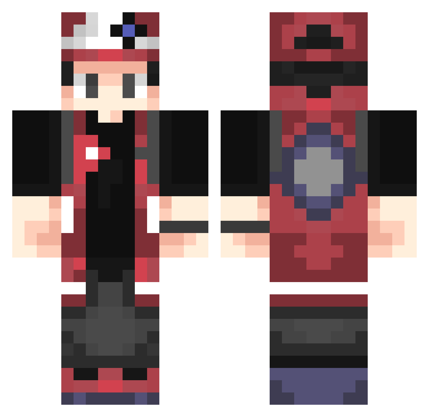 Kaladrym Minecraft skin, front and back view
