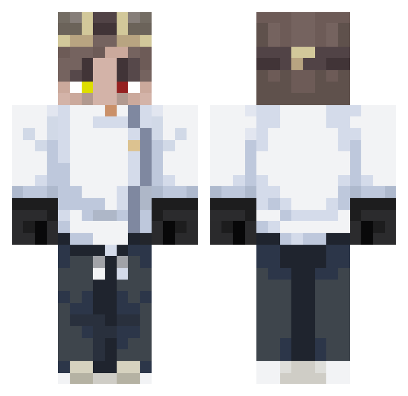 NovaJoe Minecraft skin, front and back view