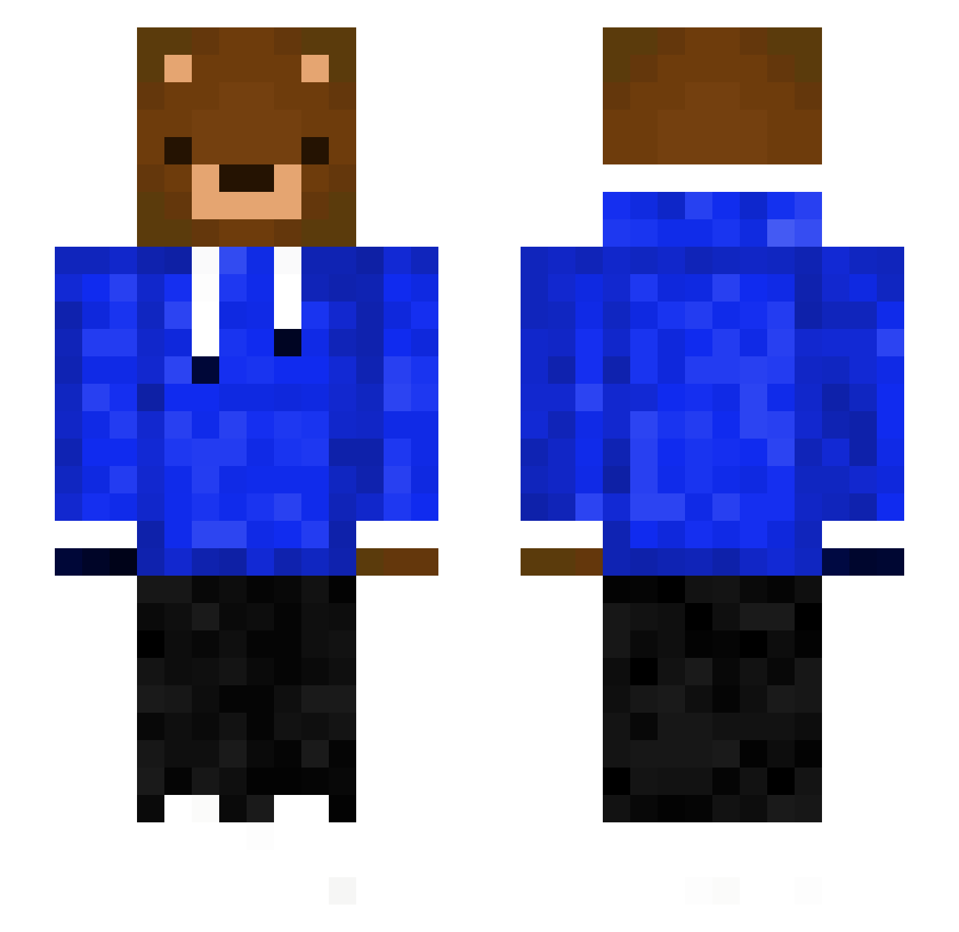tinho123456789 Minecraft skin, front and back view