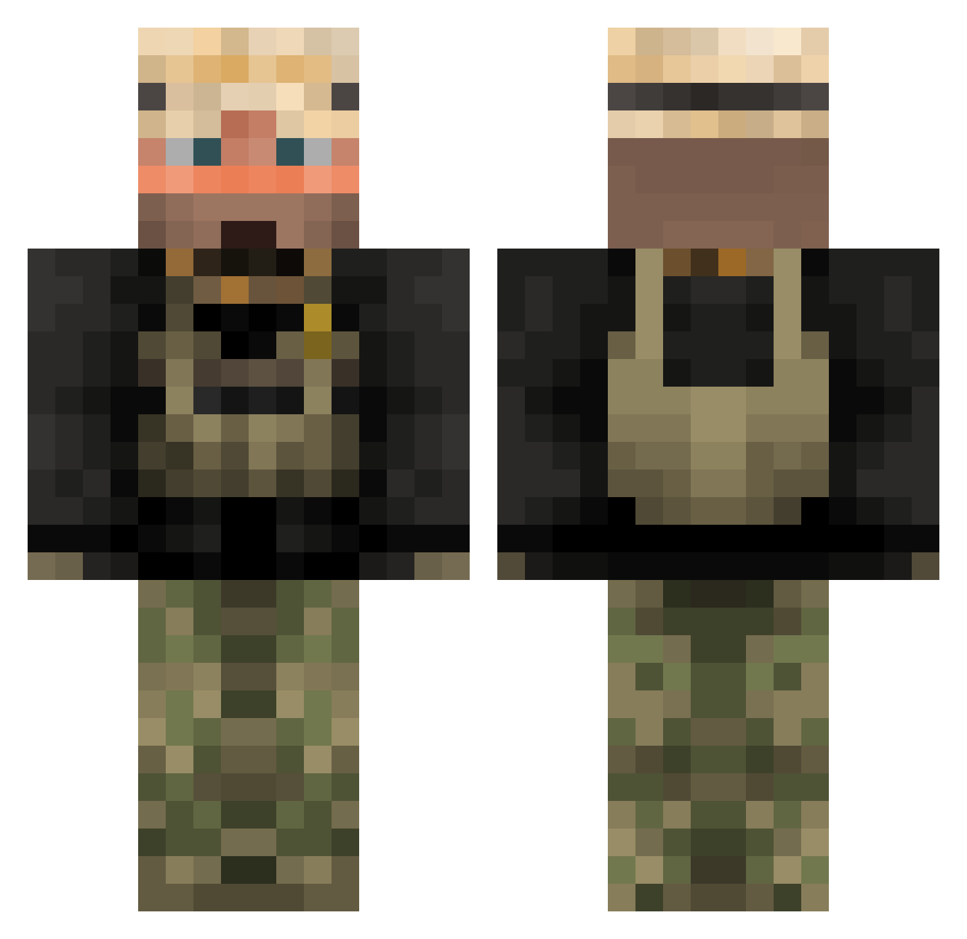 _captain_price_ Minecraft skin, front and back view