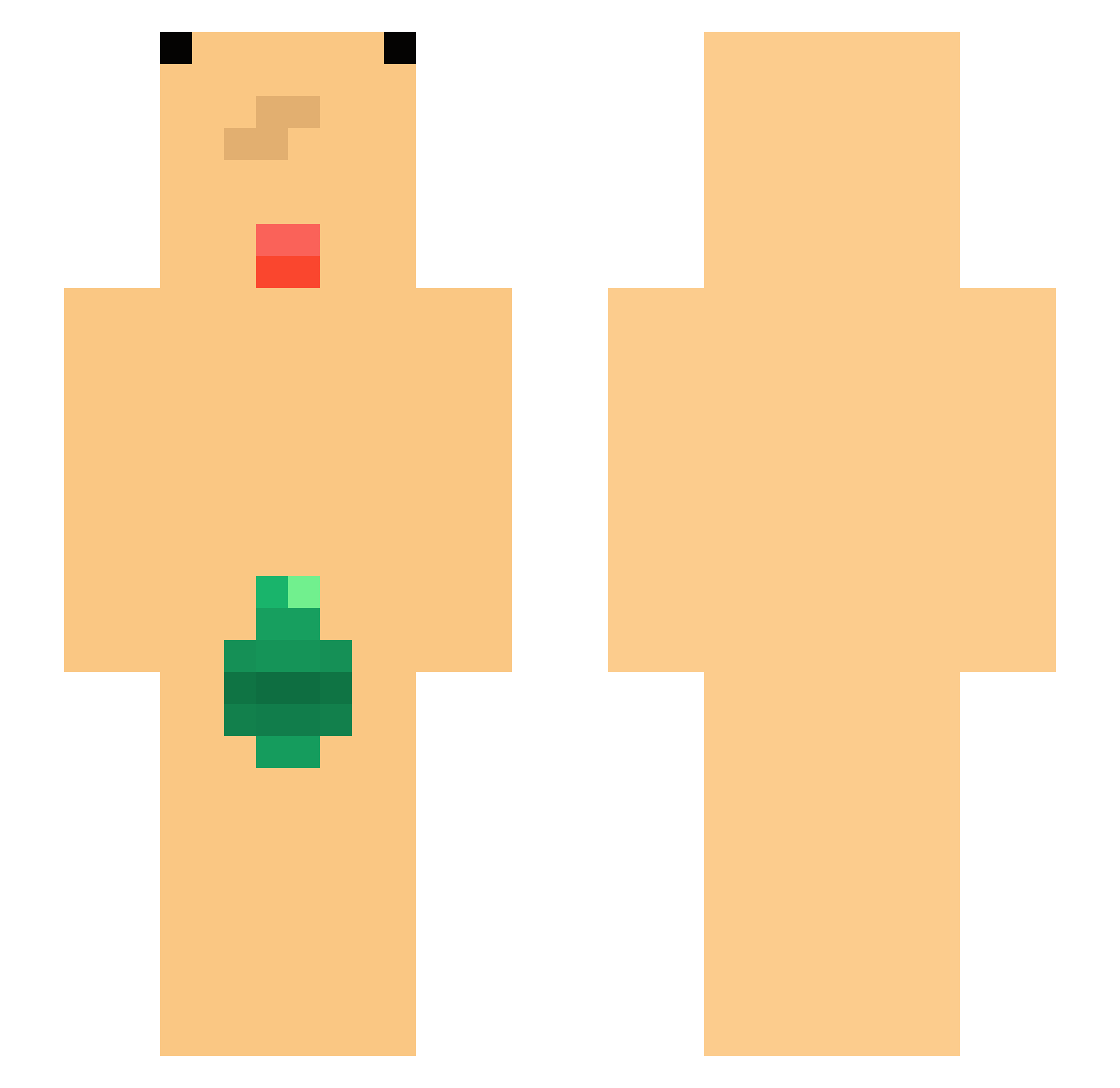SO124 Minecraft skin, front and back view