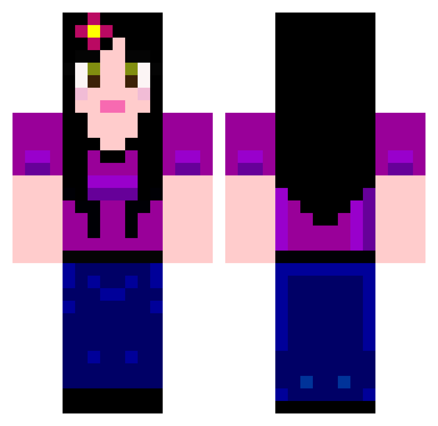 purling Minecraft skin, front and back view