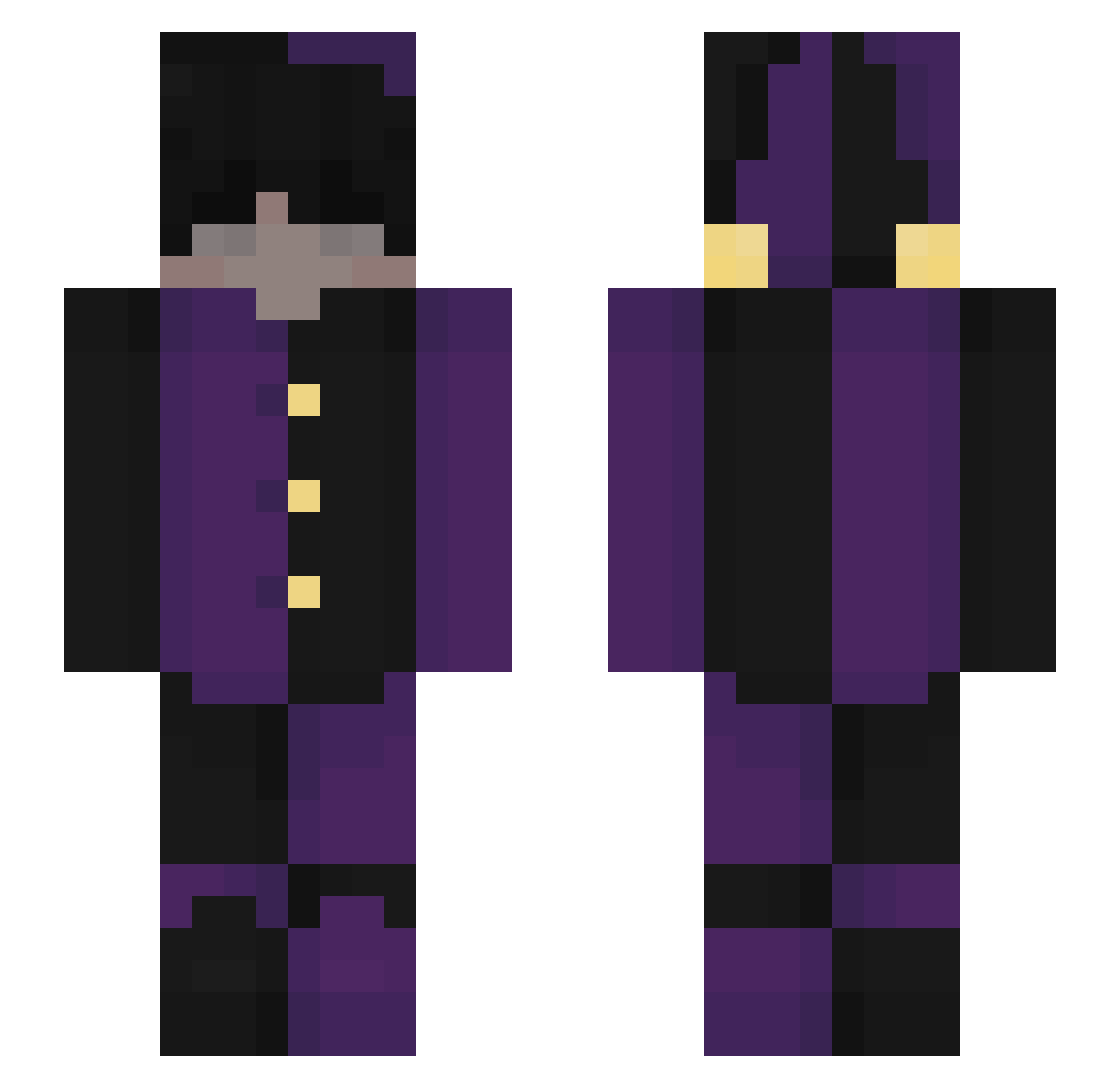 Modified_ Minecraft skin, front and back view
