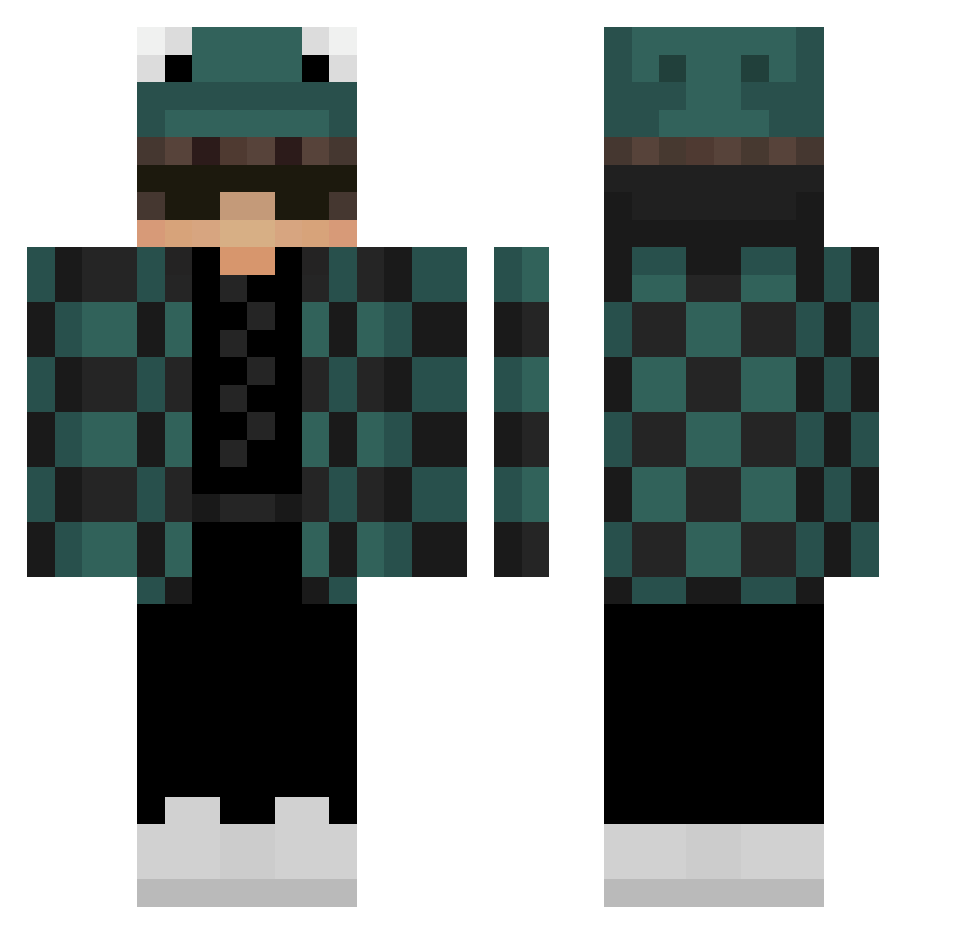 ZvenNeil Minecraft skin, front and back view