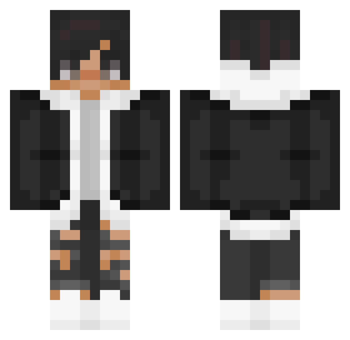 SrTravieso Minecraft skin, front and back view