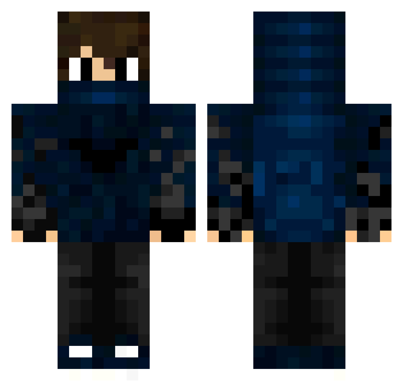 RoyGoldberg Minecraft skin, front and back view