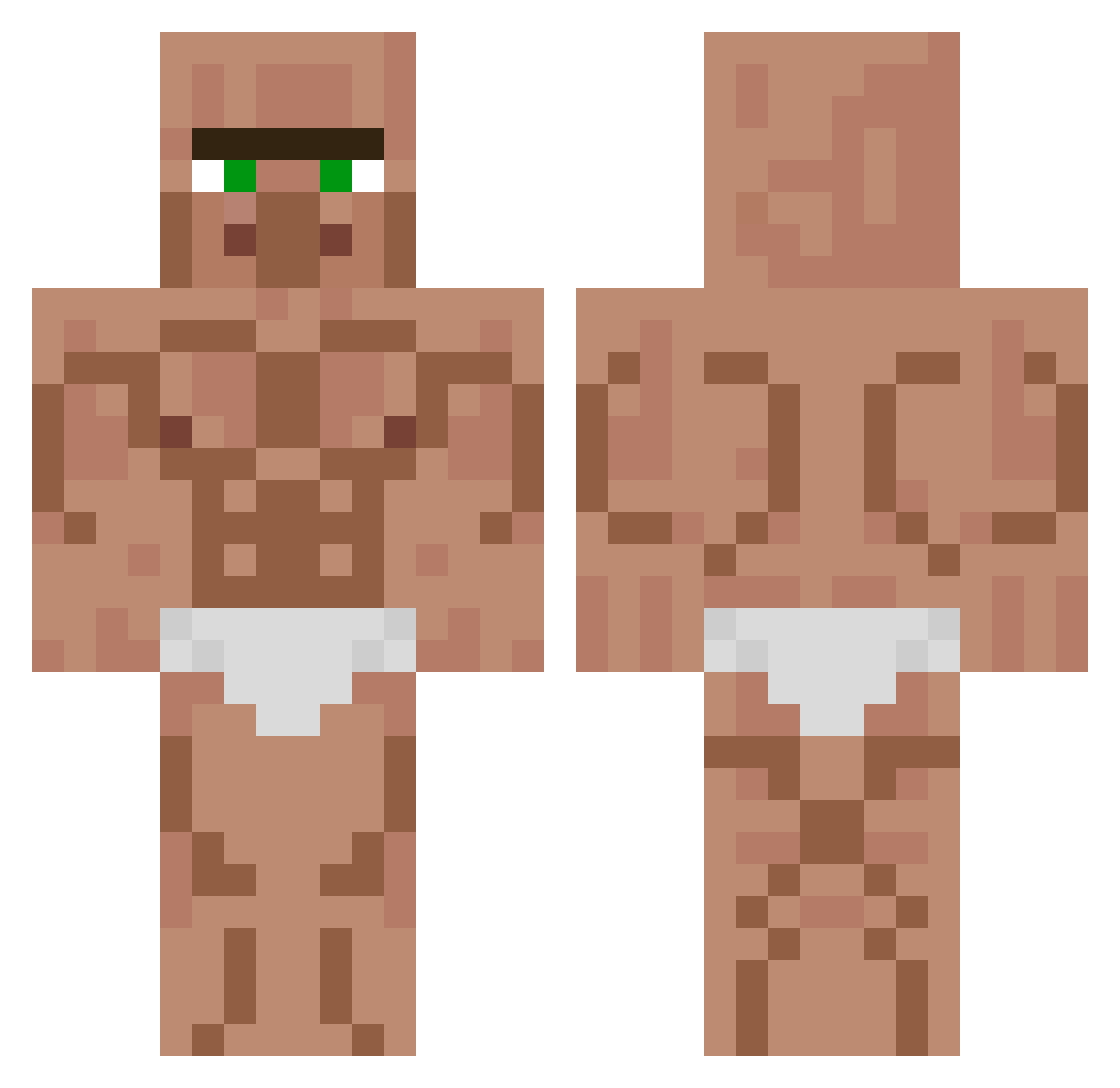 arvidax05 Minecraft skin, front and back view