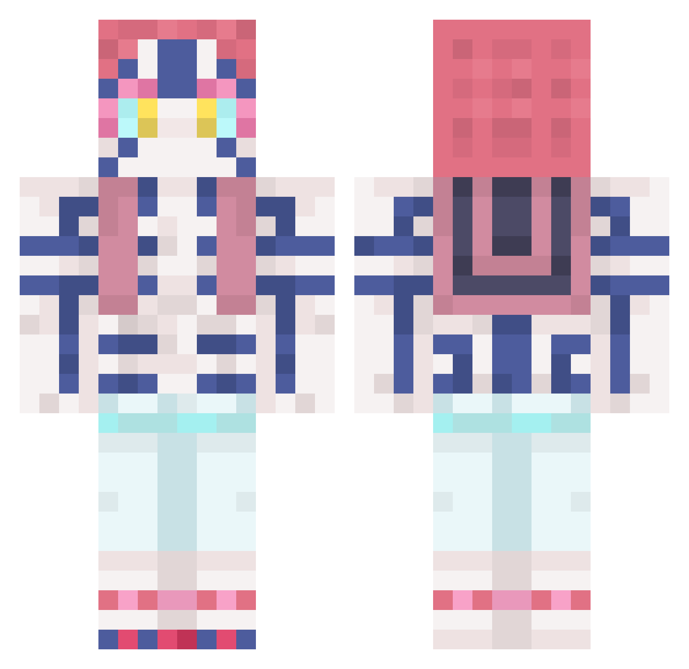 tascoplay Minecraft skin, front and back view