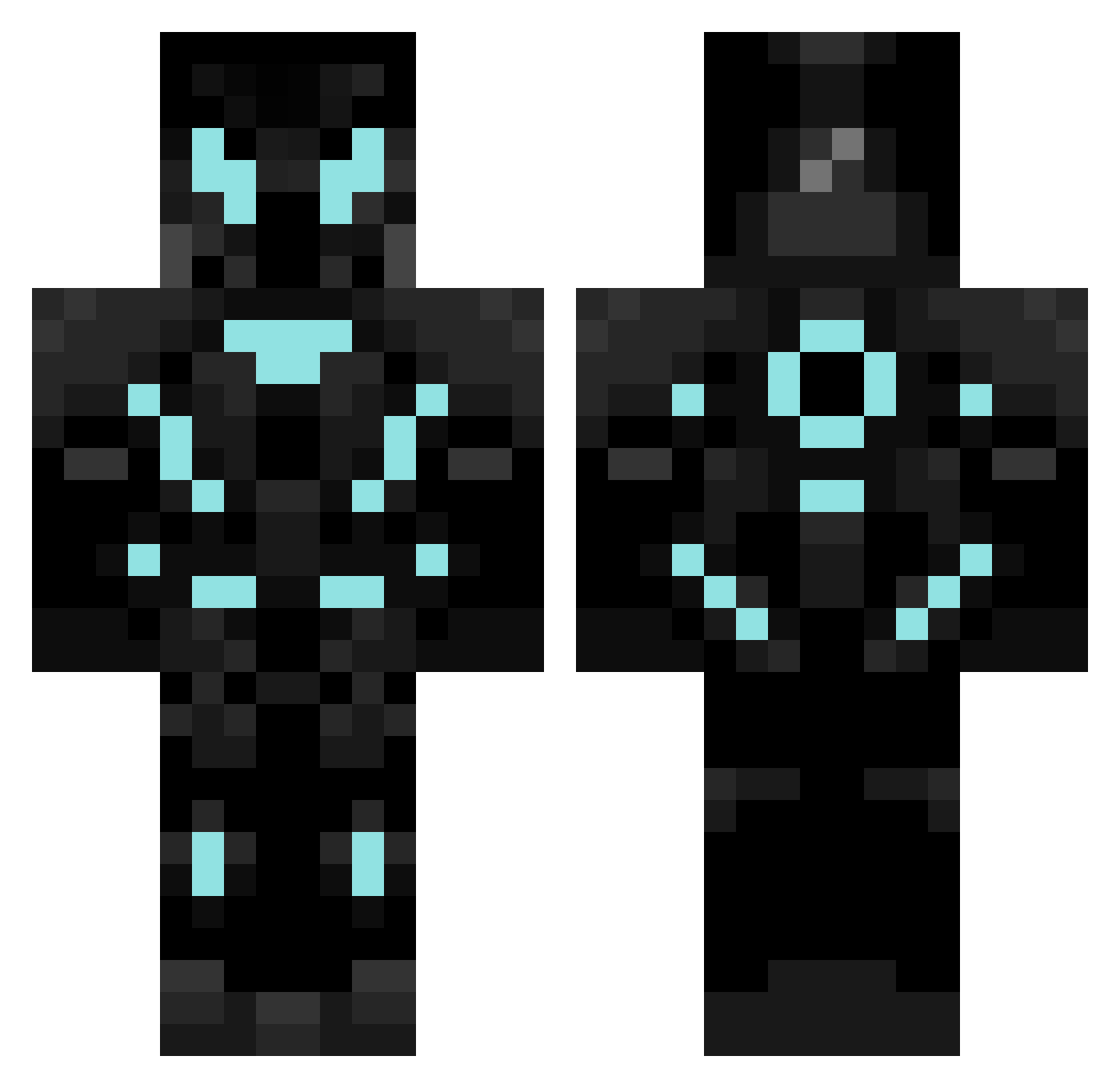 zylefone Minecraft skin, front and back view