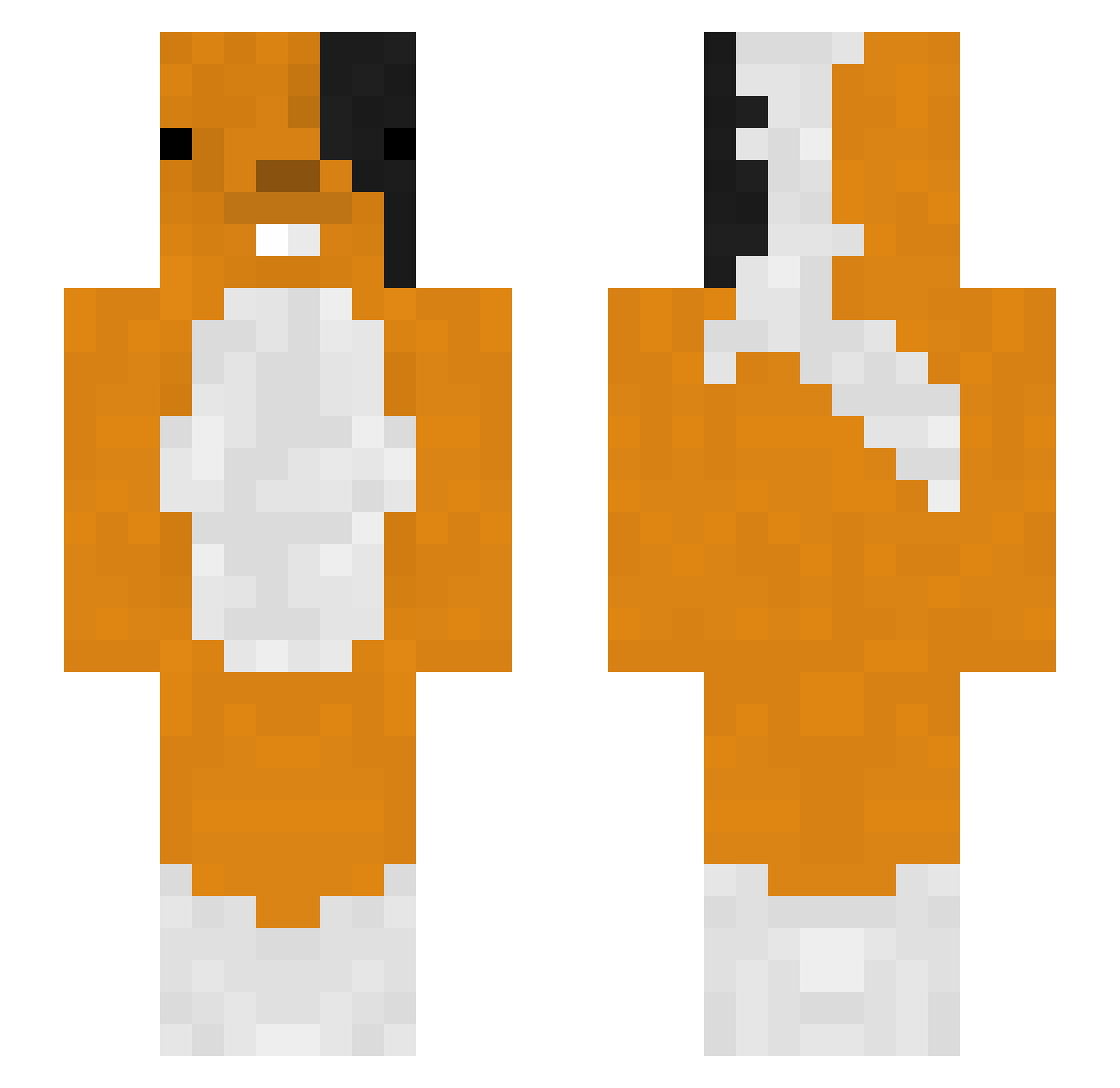 marinbiologist Minecraft skin, front and back view