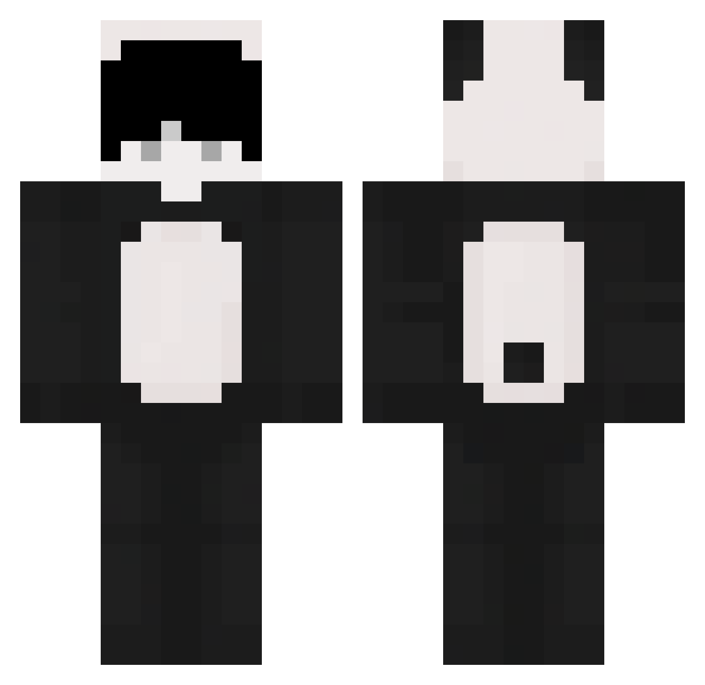 iehz Minecraft skin, front and back view