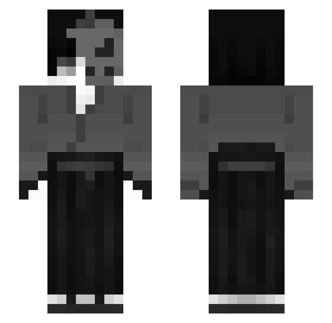 UMPAEVe Minecraft skin, front and back view