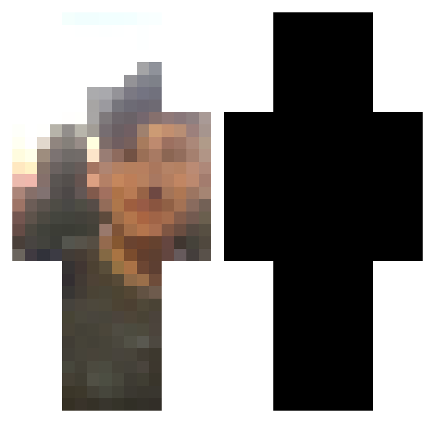 SzmuliXD Minecraft skin, front and back view