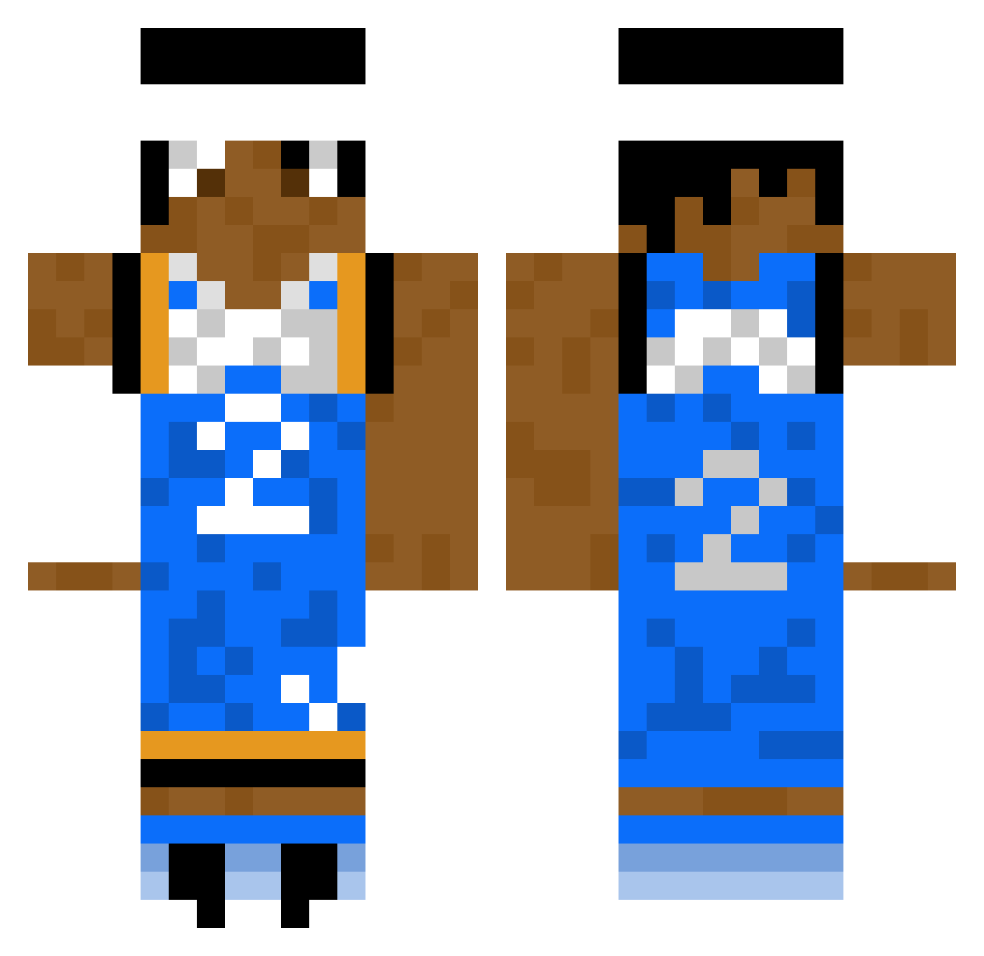 Celebrities Minecraft skin, front and back view