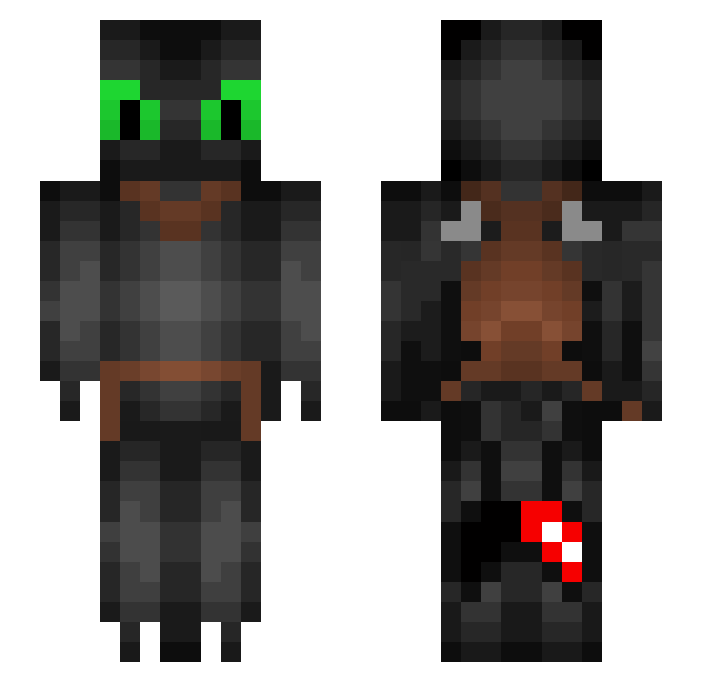 NotJesseee Minecraft skin, front and back view