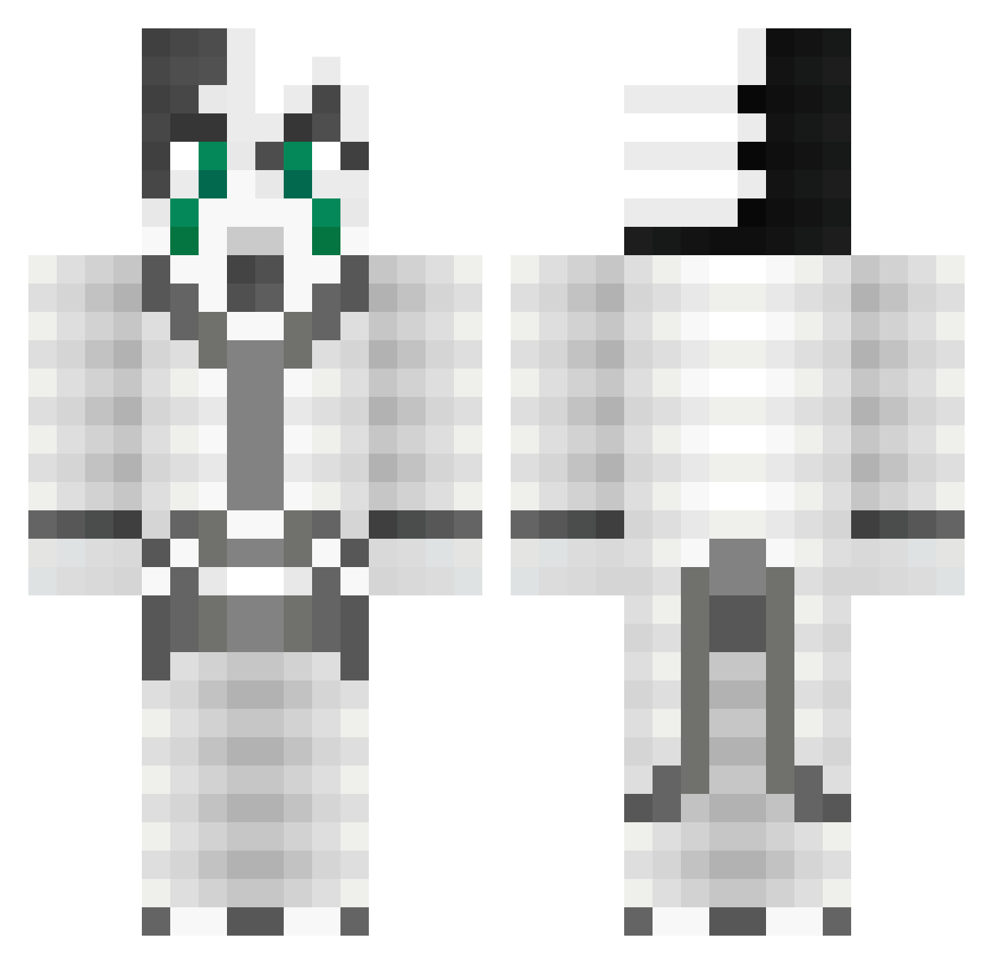 Swihk Minecraft skin, front and back view