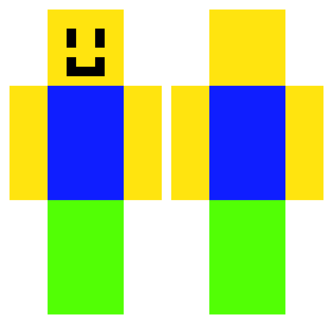 Mytosis Minecraft skin, front and back view