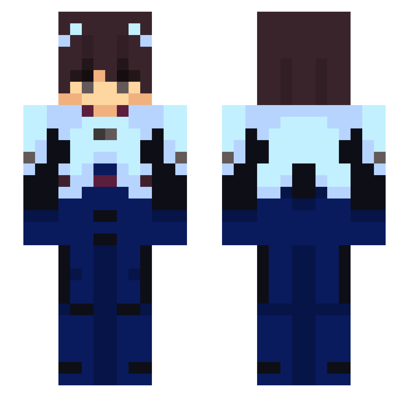 o0MoxDaDoorkey0o Minecraft skin, front and back view