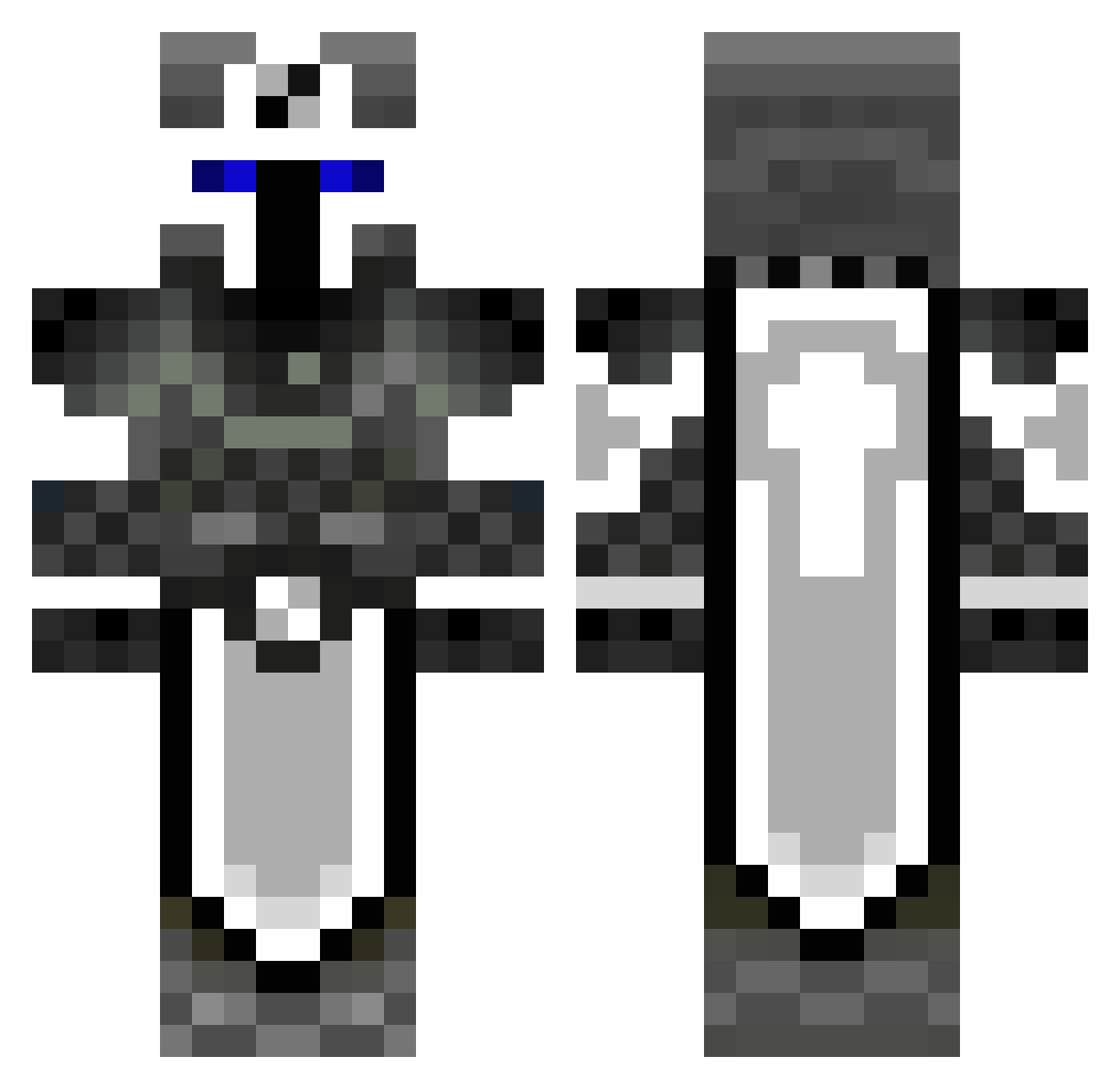 StridorPup Minecraft skin, front and back view
