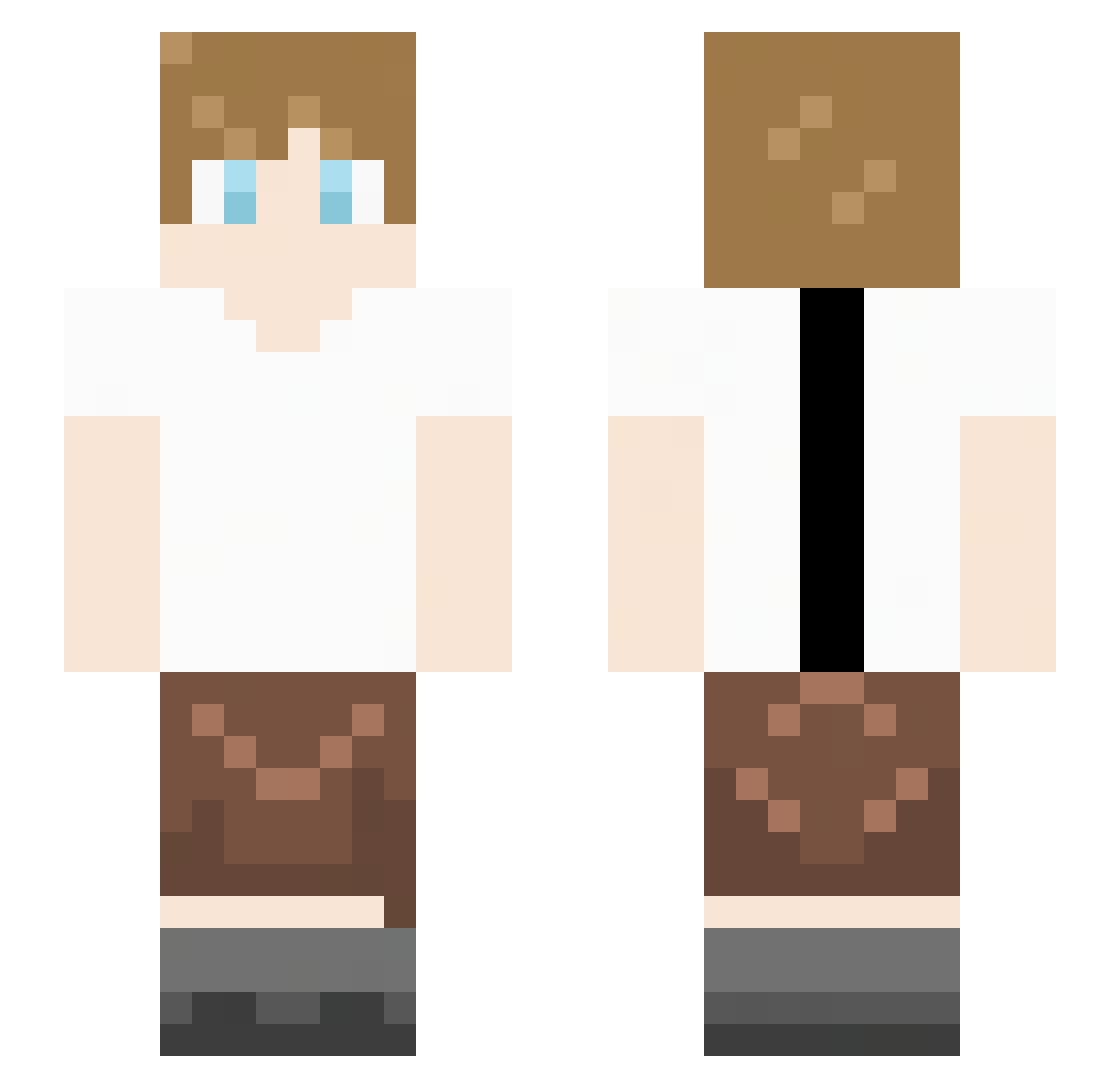 DeajusBoi Minecraft skin, front and back view