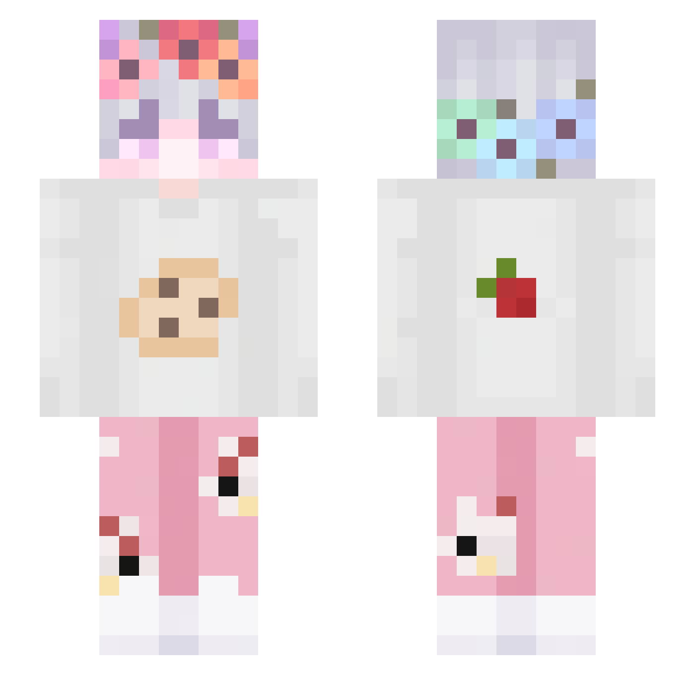 noob3tuoii Minecraft skin, front and back view