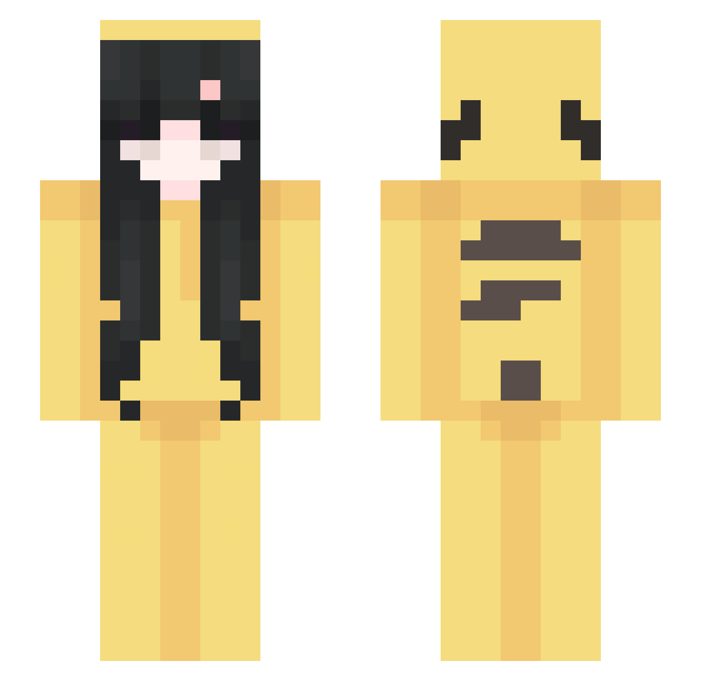 SennaSchillie Minecraft skin, front and back view