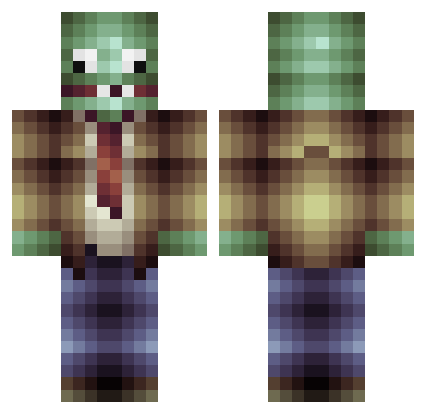 Thomasstahovich Minecraft skin, front and back view