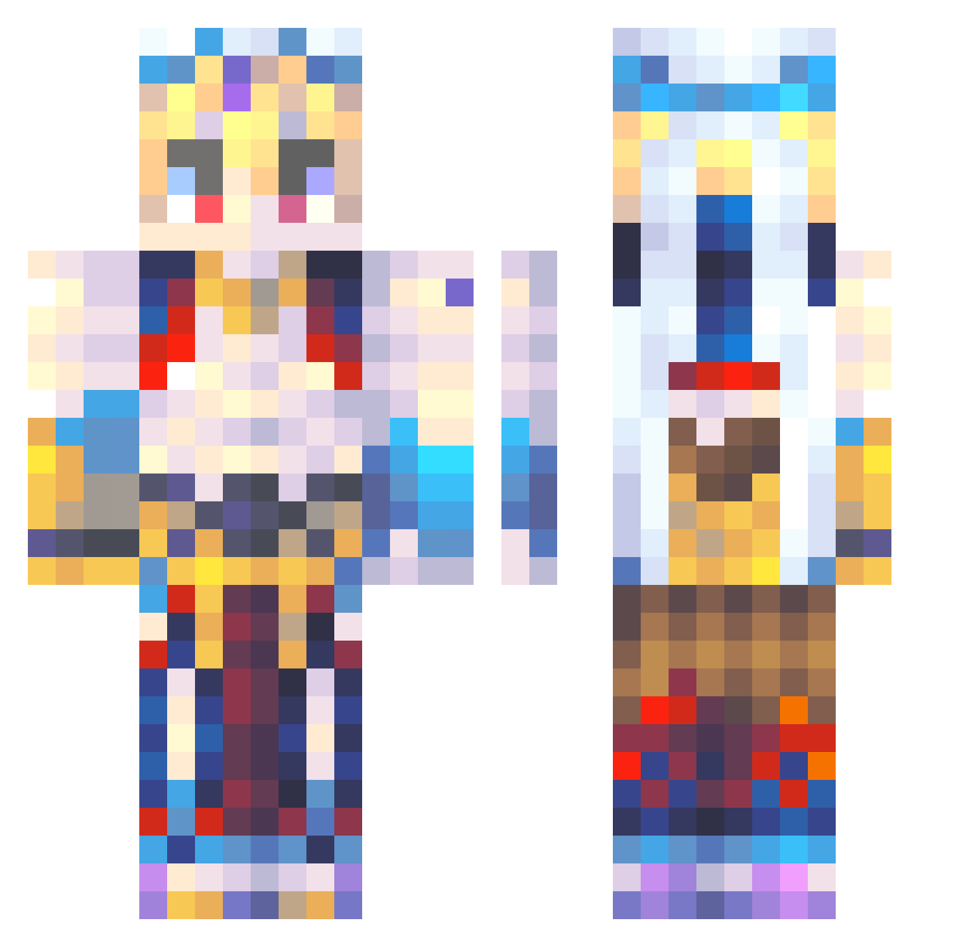 thenickgk Minecraft skin, front and back view