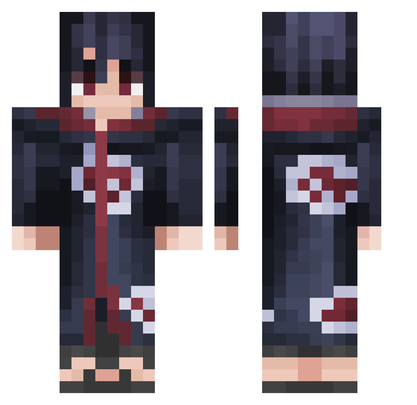 OK2013 Minecraft skin, front and back view
