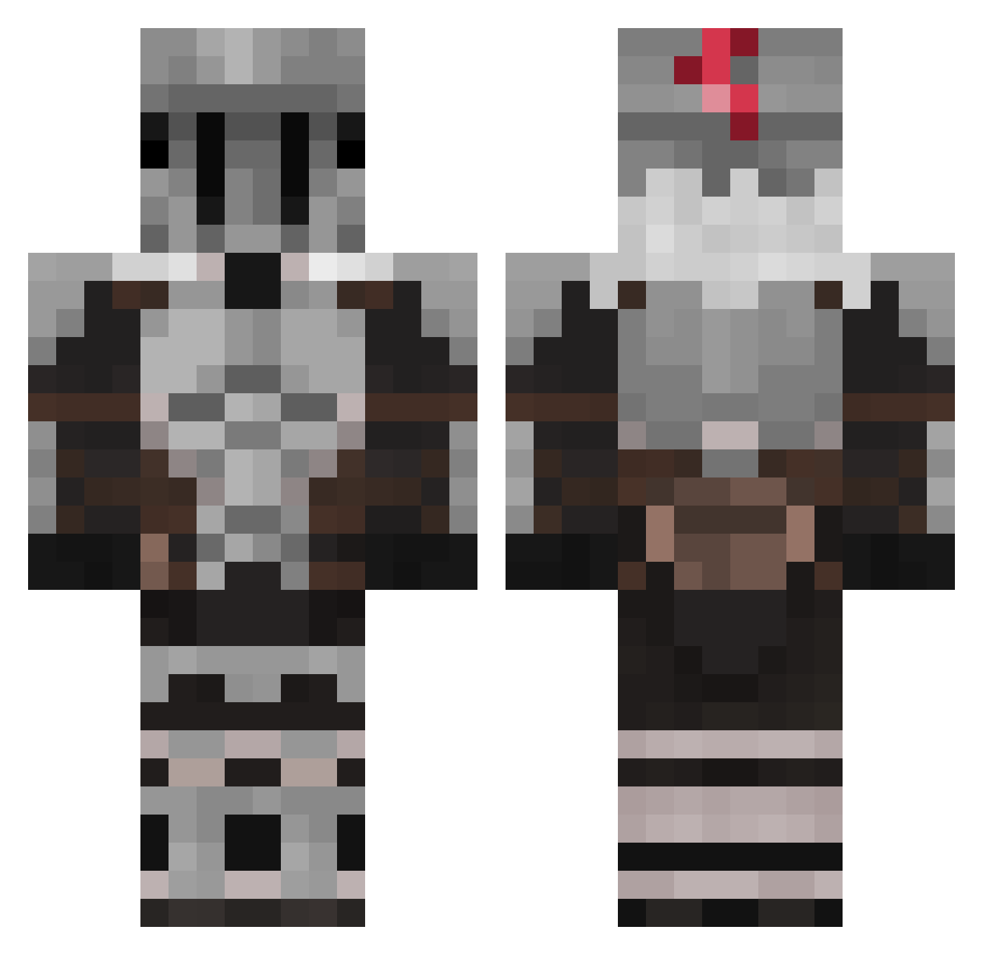 ShadowManteca Minecraft skin, front and back view