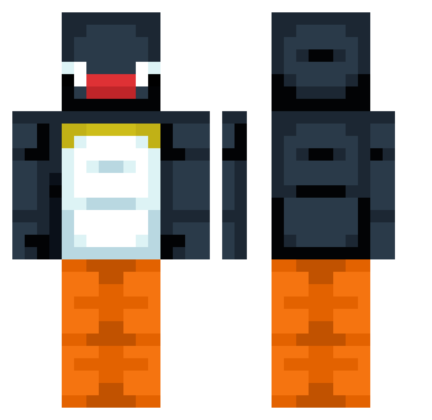 DuhhhCoffeee Minecraft skin, front and back view